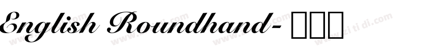 English Roundhand字体转换